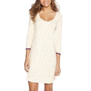 NWT Maidenform Prima Ballerina Polka Dot Lace Trim Sleepshirt Nightgown, M